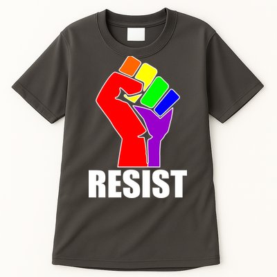 Resist Rainbow Fist National Pride Equality March Tall T-Shirt