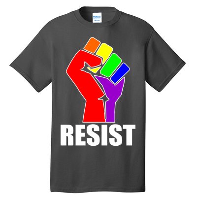 Resist Rainbow Fist National Pride Equality March Tall T-Shirt