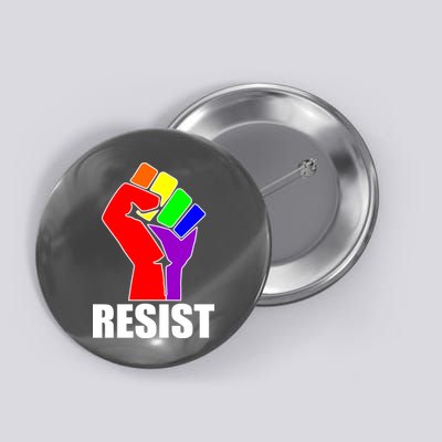 Resist Rainbow Fist National Pride Equality March Button