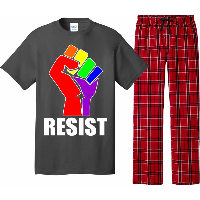 Resist Rainbow Fist National Pride Equality March Pajama Set