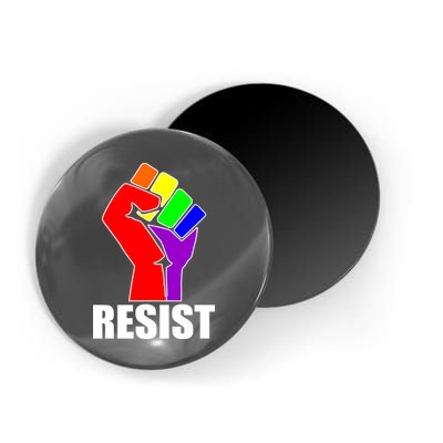 Resist Rainbow Fist National Pride Equality March Magnet