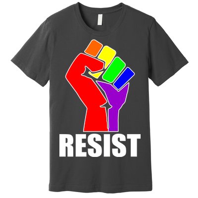 Resist Rainbow Fist National Pride Equality March Premium T-Shirt