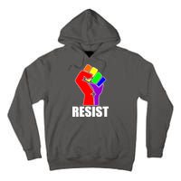 Resist Rainbow Fist National Pride Equality March Tall Hoodie