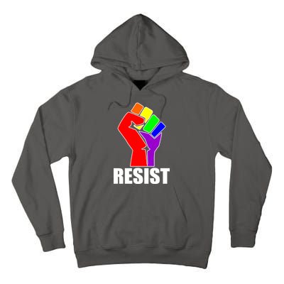 Resist Rainbow Fist National Pride Equality March Tall Hoodie