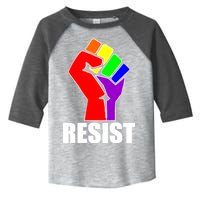 Resist Rainbow Fist National Pride Equality March Toddler Fine Jersey T-Shirt