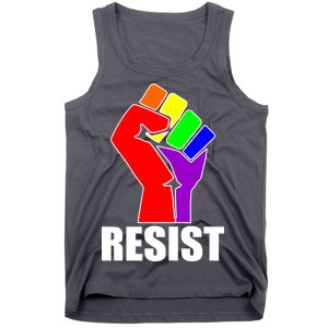 Resist Rainbow Fist National Pride Equality March Tank Top