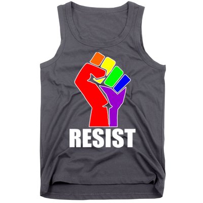 Resist Rainbow Fist National Pride Equality March Tank Top
