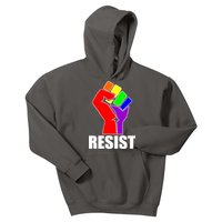 Resist Rainbow Fist National Pride Equality March Kids Hoodie