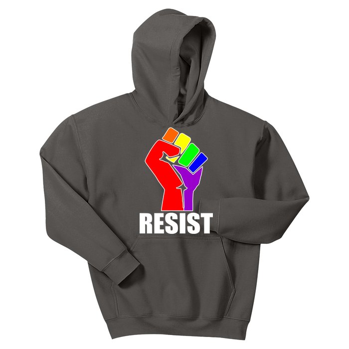 Resist Rainbow Fist National Pride Equality March Kids Hoodie