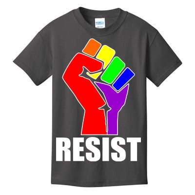 Resist Rainbow Fist National Pride Equality March Kids T-Shirt