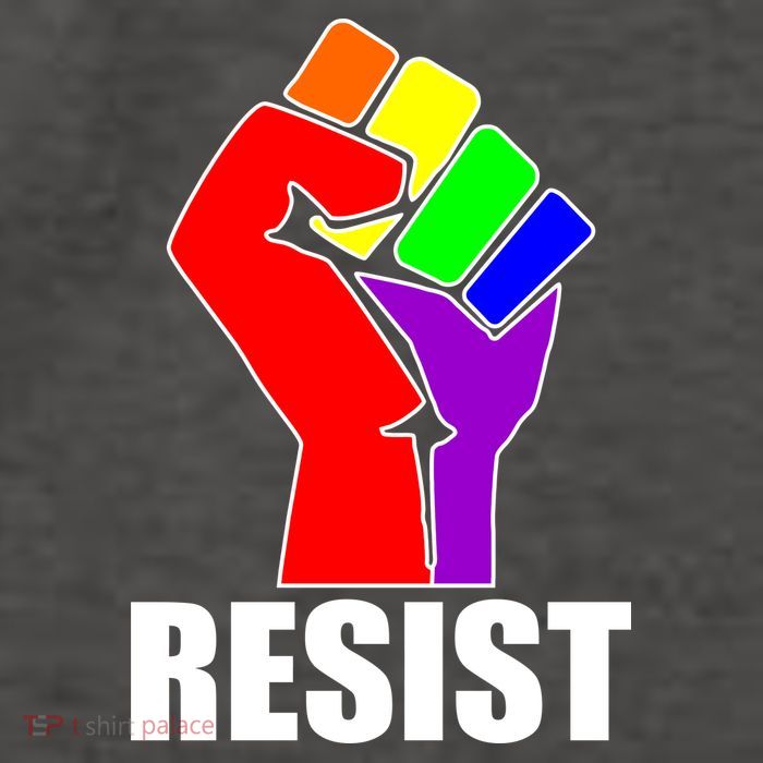 Resist Rainbow Fist National Pride Equality March Vector Backpack