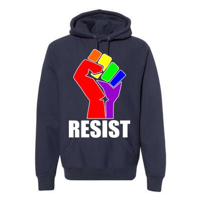 Resist Rainbow Fist National Pride Equality March Premium Hoodie