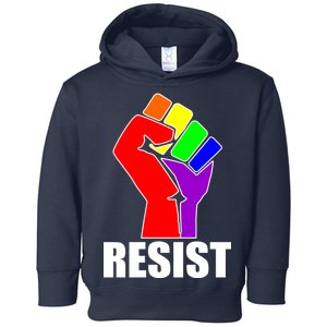 Resist Rainbow Fist National Pride Equality March Toddler Hoodie