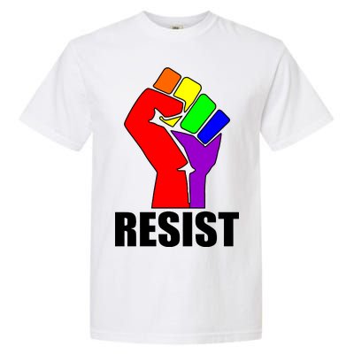 Resist Rainbow Fist National Pride Equality March Garment-Dyed Heavyweight T-Shirt