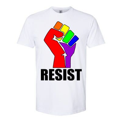 Resist Rainbow Fist National Pride Equality March Softstyle® CVC T-Shirt