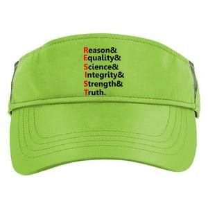 Resist Reason, Equality, Science, Integrity, Strength & Truth. Resistance Adult Drive Performance Visor