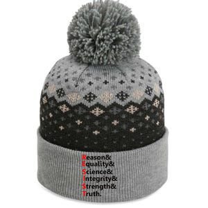 Resist Reason, Equality, Science, Integrity, Strength & Truth. Resistance The Baniff Cuffed Pom Beanie