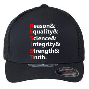 Resist Reason, Equality, Science, Integrity, Strength & Truth. Resistance Flexfit Unipanel Trucker Cap