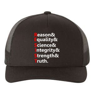 Resist Reason, Equality, Science, Integrity, Strength & Truth. Resistance Yupoong Adult 5-Panel Trucker Hat