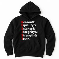 Resist Reason, Equality, Science, Integrity, Strength & Truth. Resistance Hoodie
