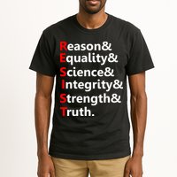 Resist Reason, Equality, Science, Integrity, Strength & Truth. Resistance Tall T-Shirt