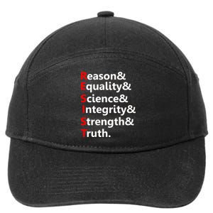 Resist Reason, Equality, Science, Integrity, Strength & Truth. Resistance 7-Panel Snapback Hat