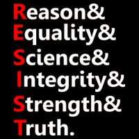 Resist Reason, Equality, Science, Integrity, Strength & Truth. Resistance Legacy Cool Fit Booney Bucket Hat