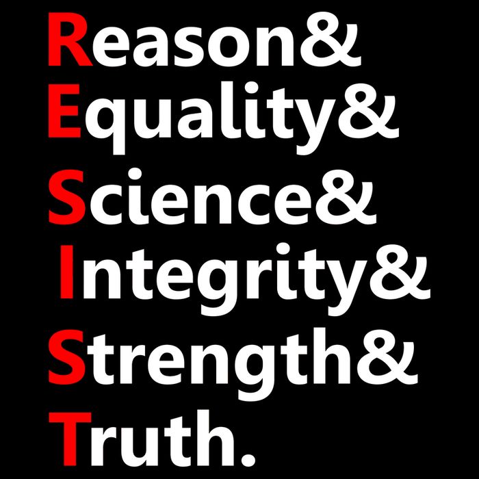 Resist Reason, Equality, Science, Integrity, Strength & Truth. Resistance Legacy Cool Fit Booney Bucket Hat