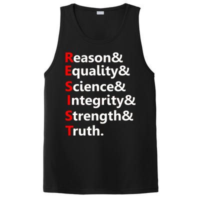 Resist Reason, Equality, Science, Integrity, Strength & Truth. Resistance PosiCharge Competitor Tank