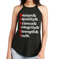 Resist Reason, Equality, Science, Integrity, Strength & Truth. Resistance Women's Perfect Tri Rocker Tank