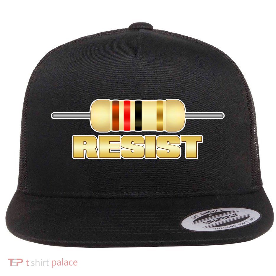 Resist Resistor Flat Bill Trucker Hat