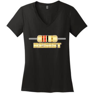 Resist Resistor Women's V-Neck T-Shirt