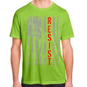 Resist Retro USA Flag The Resistance Anti Trump Adult ChromaSoft Performance T-Shirt