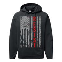 Resist Retro USA Flag The Resistance Anti Trump Performance Fleece Hoodie