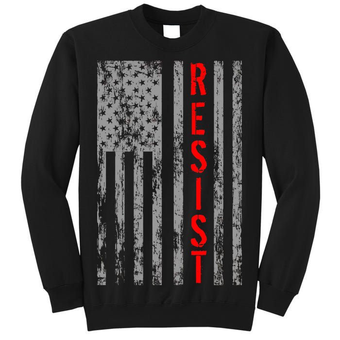 Resist Retro USA Flag The Resistance Anti Trump Sweatshirt