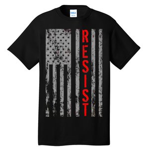 Resist Retro USA Flag The Resistance Anti Trump Tall T-Shirt