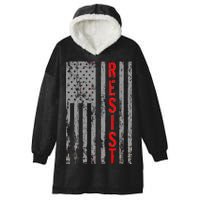 Resist Retro USA Flag The Resistance Anti Trump Hooded Wearable Blanket