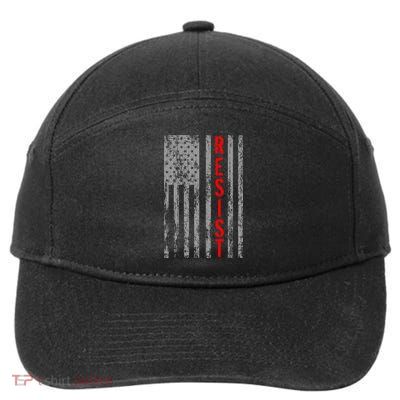 Resist Retro USA Flag The Resistance Anti Trump 7-Panel Snapback Hat