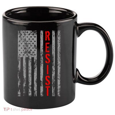 Resist Retro USA Flag The Resistance Anti Trump 11oz C Handle Ceramic Mug