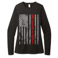 Resist Retro USA Flag The Resistance Anti Trump Womens CVC Long Sleeve Shirt