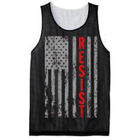 Resist Retro USA Flag The Resistance Anti Trump Mesh Reversible Basketball Jersey Tank