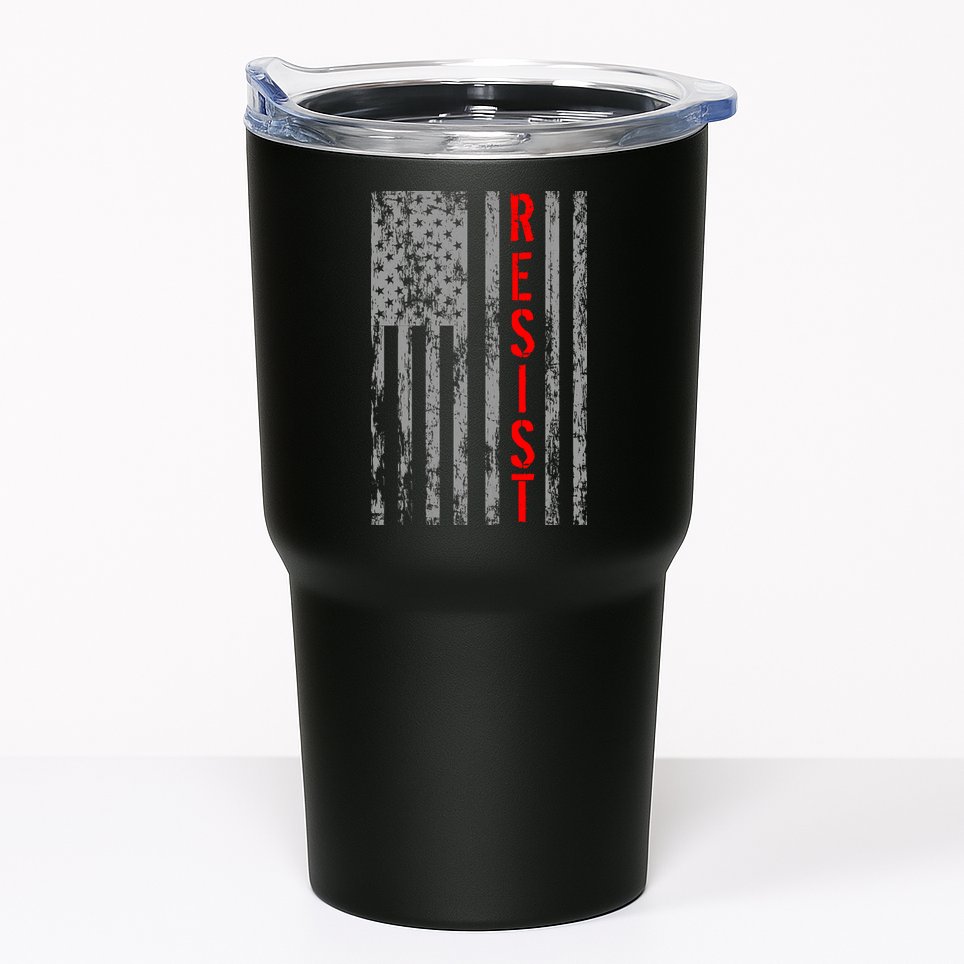 Resist Retro USA Flag The Resistance Anti Trump Tumbler