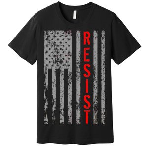 Resist Retro USA Flag The Resistance Anti Trump Premium T-Shirt