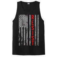 Resist Retro USA Flag The Resistance Anti Trump PosiCharge Competitor Tank