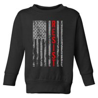 Resist Retro USA Flag The Resistance Anti Trump Toddler Sweatshirt