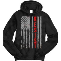 Resist Retro USA Flag The Resistance Anti Trump Tie Dye Hoodie