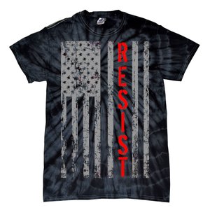 Resist Retro USA Flag The Resistance Anti Trump Tie-Dye T-Shirt