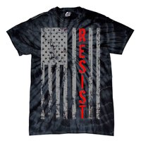 Resist Retro USA Flag The Resistance Anti Trump Tie-Dye T-Shirt