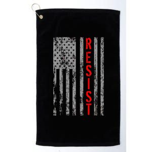 Resist Retro USA Flag The Resistance Anti Trump Platinum Collection Golf Towel