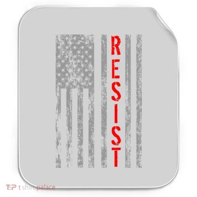 Resist Retro USA Flag The Resistance Anti Trump Permanent Decal Sticker